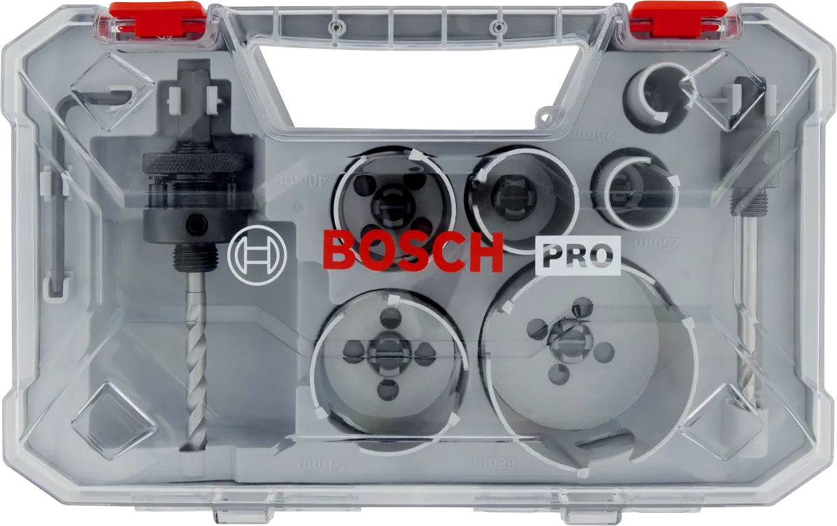 Sada závitových děrových pil Bosch PRO Construction Material, 9dílná.